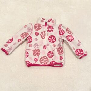 12-18 months Pink and White Snowflake Patterned Fleece Jacket